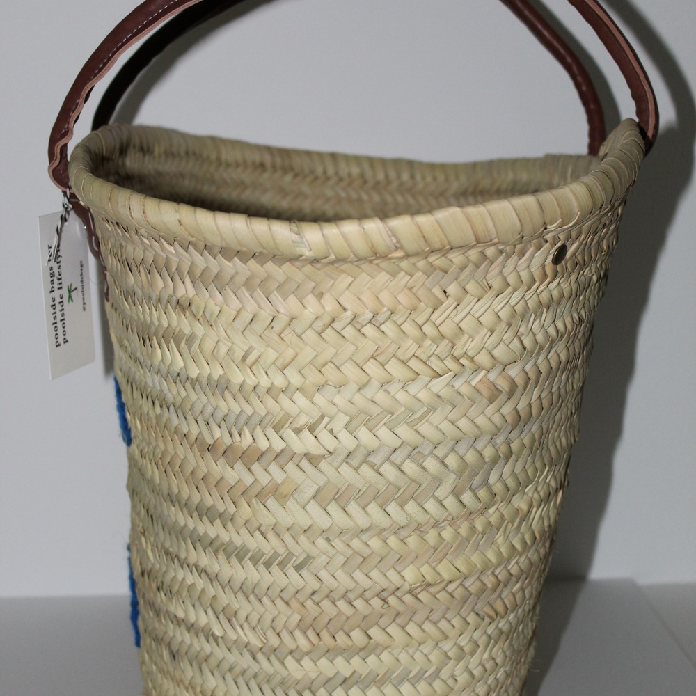 POOLSIDE "ALWAYS ON VACAY" BEACH TOTE STRAW BAG - Picture 4 of 8